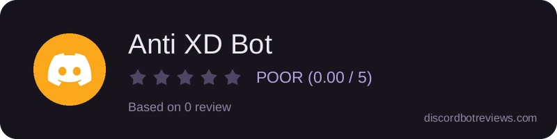 Rating widget preview for Anti XD Bot
