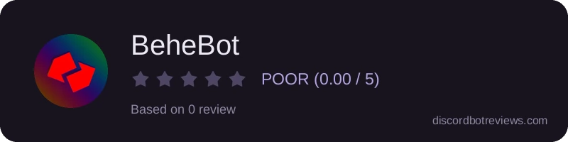 Rating widget preview for BeheBot