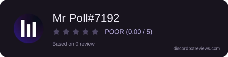 Rating widget preview for Mr Poll#7192