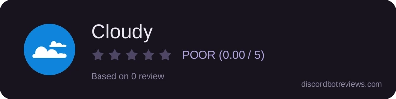 Rating widget preview for Cloudy