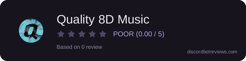 Rating widget preview for Quality 8D Music