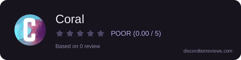 Rating widget preview for Coral