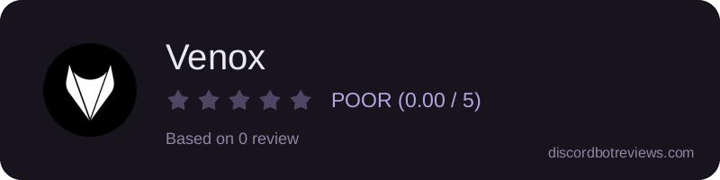 Rating widget preview for Venox