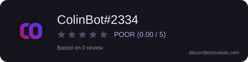 Rating widget preview for ColinBot#2334