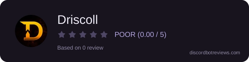 Rating widget preview for Driscoll