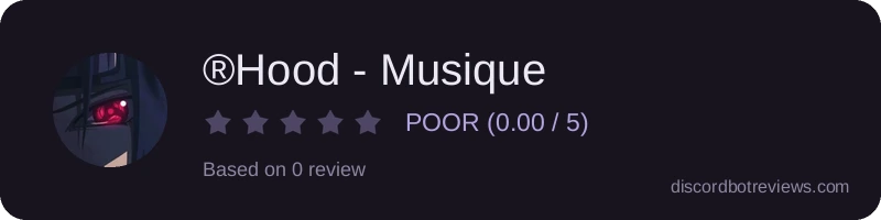 Rating widget preview for ®Hood - Musique
