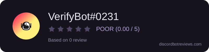 Rating widget preview for VerifyBot#0231