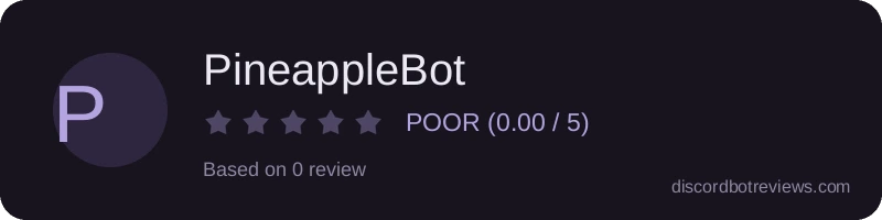 Rating widget preview for PineappleBot