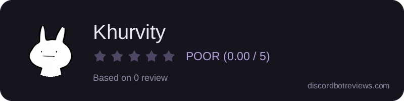 Rating widget preview for Khurvity