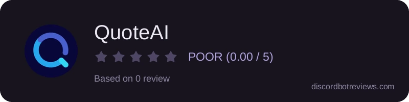 Rating widget preview for QuoteAI