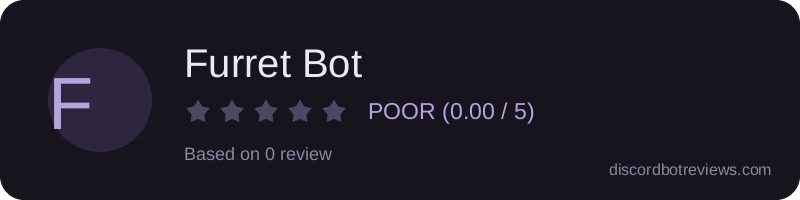 Rating widget preview for Furret Bot