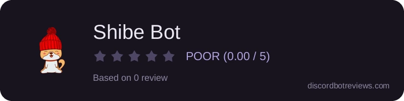 Rating widget preview for Shibe Bot