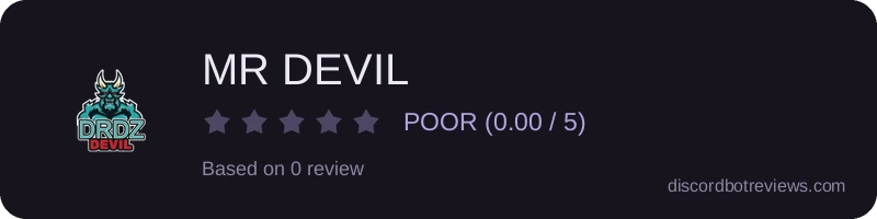 Rating banner for MR DEVIL
