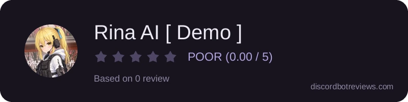 Rating widget preview for Rina AI [ Demo ]