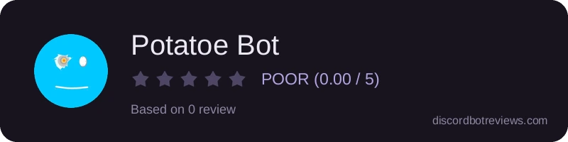 Rating widget preview for Potatoe Bot