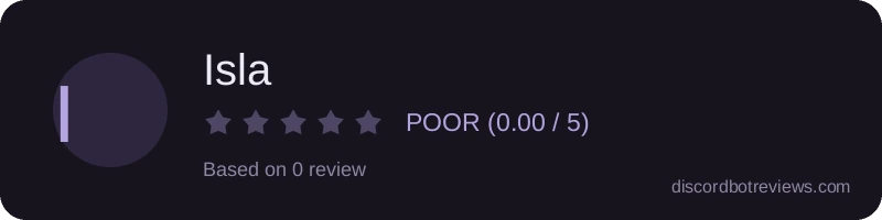 Rating banner for Isla