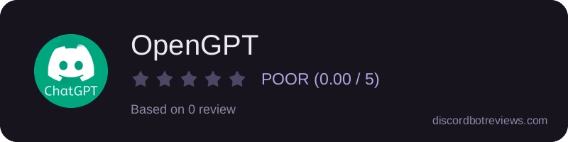 Rating widget preview for OpenGPT