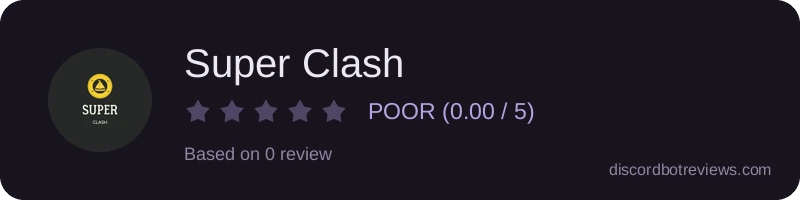 Rating widget preview for Super Clash
