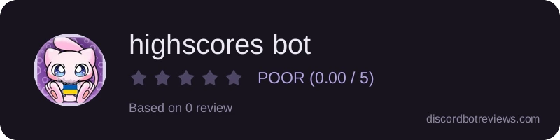 Rating widget preview for highscores bot