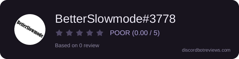 Rating widget preview for BetterSlowmode#3778
