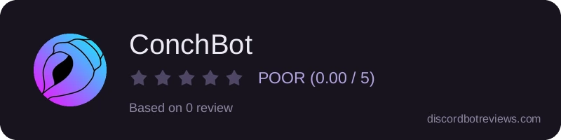 Rating widget preview for ConchBot