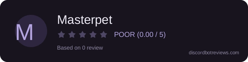 Rating widget preview for Masterpet
