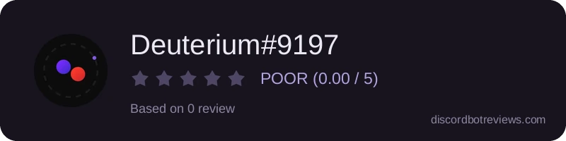 Rating widget preview for Deuterium#9197