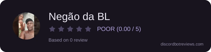 Rating widget preview for Negão da BL