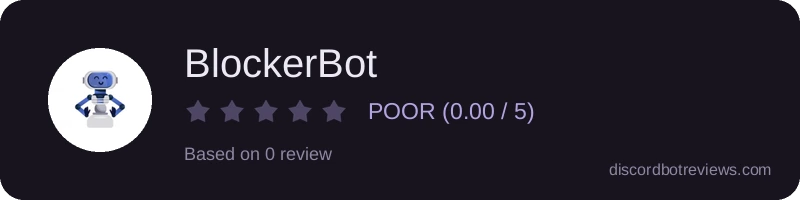 Rating widget preview for BlockerBot