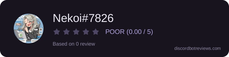 Rating widget preview for Nekoi#7826