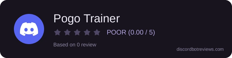 Rating widget preview for Pogo Trainer