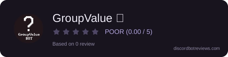 Rating widget preview for GroupValue 봇