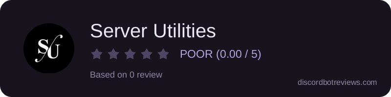 Rating widget preview for Server Utilities