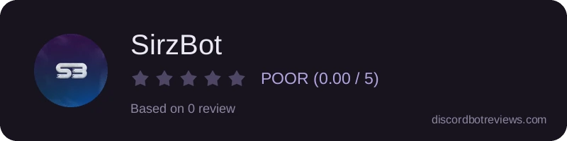 Rating widget preview for SirzBot