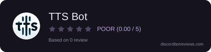 Rating widget preview for TTS Bot