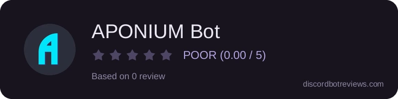Rating widget preview for APONIUM Bot