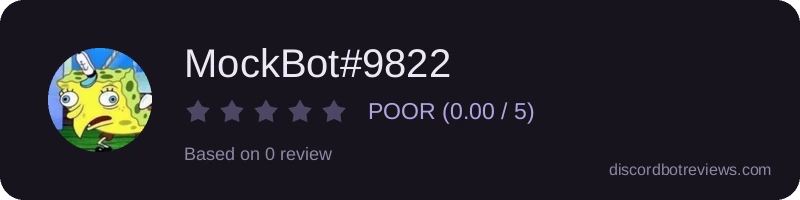 Rating widget preview for MockBot#9822