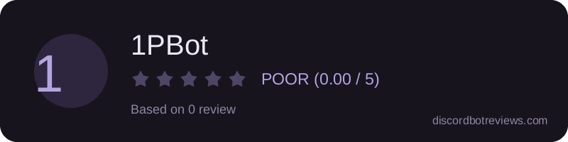 Rating widget preview for 1PBot