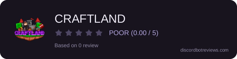 Rating widget preview for CRAFTLAND