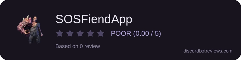 Rating widget preview for SOSFiendApp
