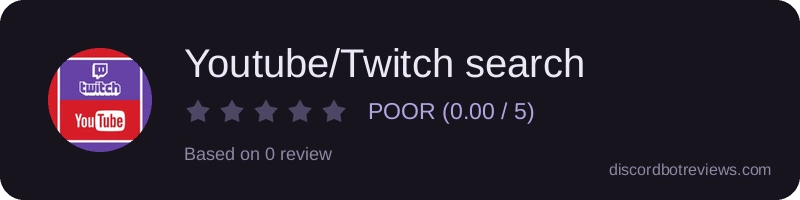 Rating widget preview for Youtube/Twitch search 