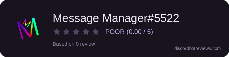 Rating widget preview for Message Manager#5522