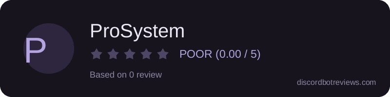 Rating widget preview for ProSystem