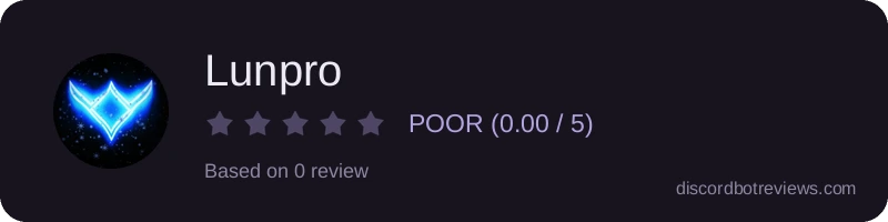 Rating widget preview for Lunpro