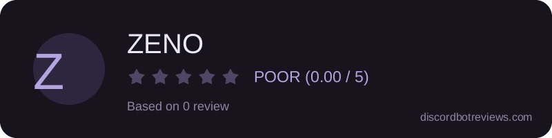 Rating widget preview for ZENO