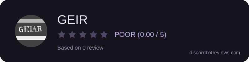 Rating widget preview for GEIR