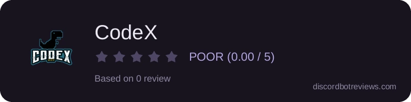 Rating widget preview for CodeX