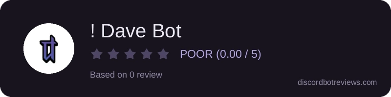 Rating banner for ! Dave Bot