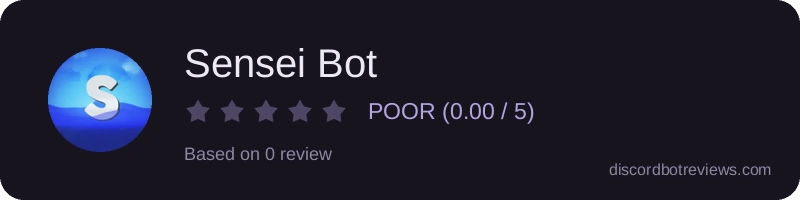 Rating widget preview for Sensei Bot