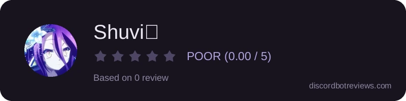 Rating widget preview for Shuvi℠